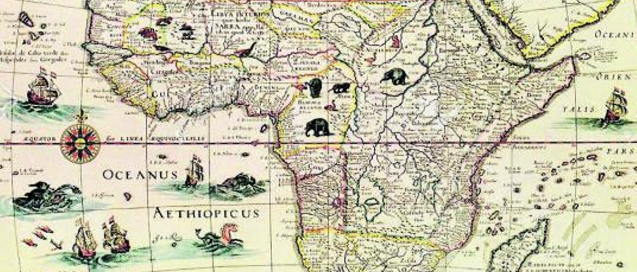 África en el siglo XIX. Aún se representaban las fuentes del Nilo como en el mapa de Ptolomeo. | ELD