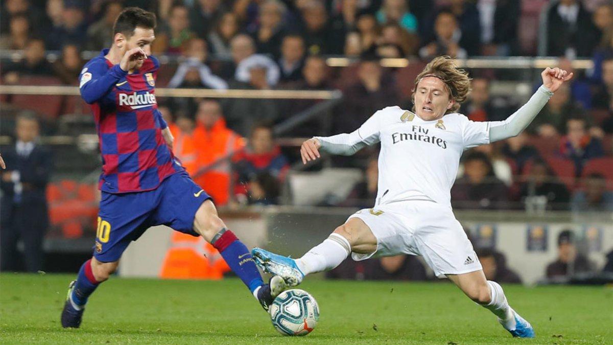 Messi en el Clásico de la primera vuelta que acabó con empate 0-0 en el Camp Nou