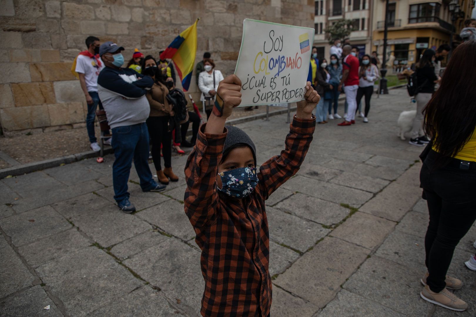 Marcha de colombianos en Zamora