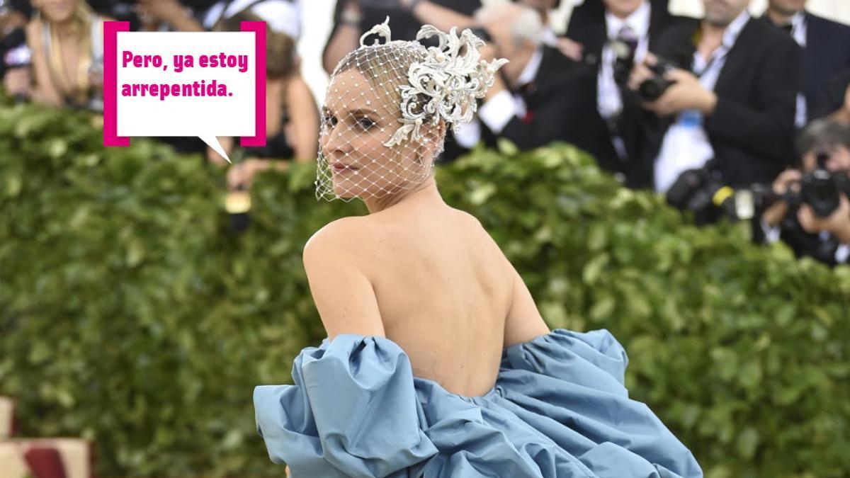 Diane Kruger se inspira (demasiado) en el vestido de Rihanna para la Gala Met