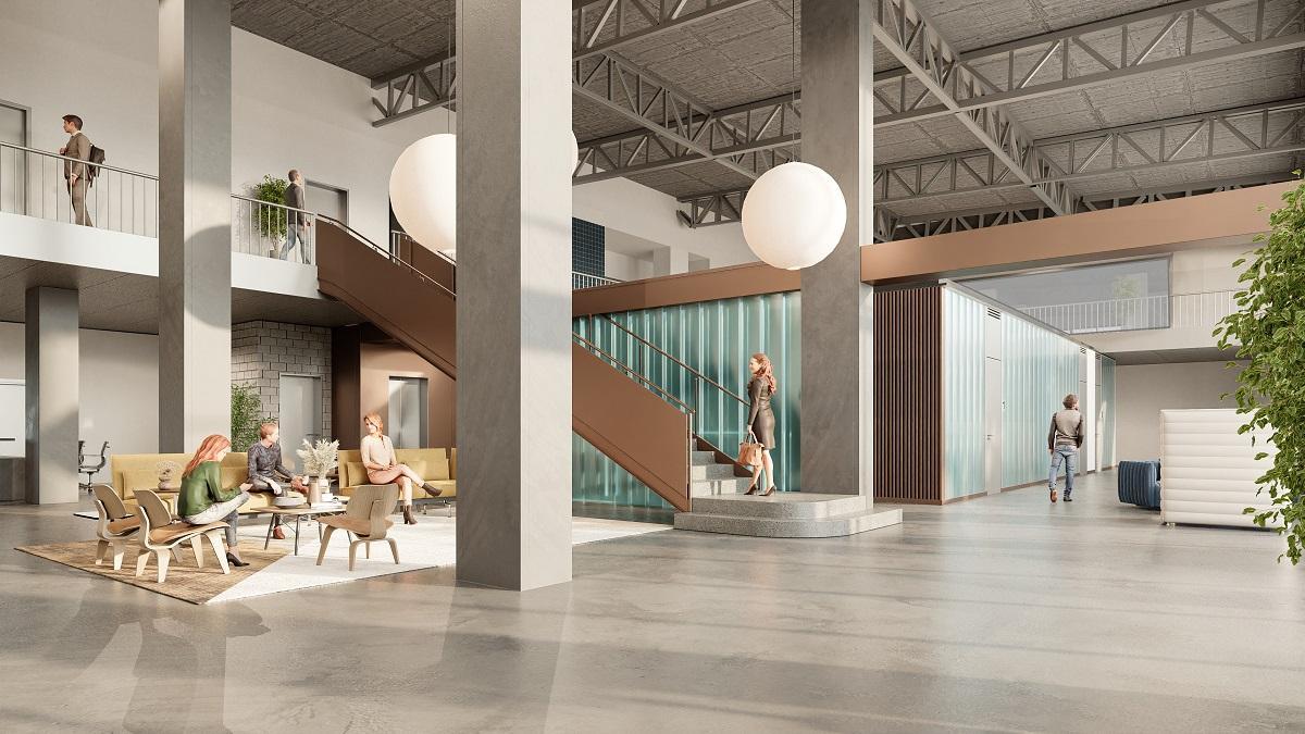 Otra recreación del interior del futuro edificio de Kadans en el PTA de Málaga, actualmente en fase de obras.