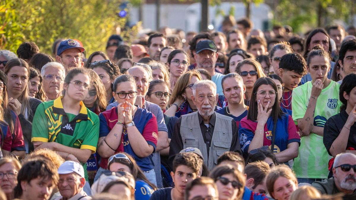 Ambiente en Barcelona por la  final de la Champions femenina Barça-Arsenal