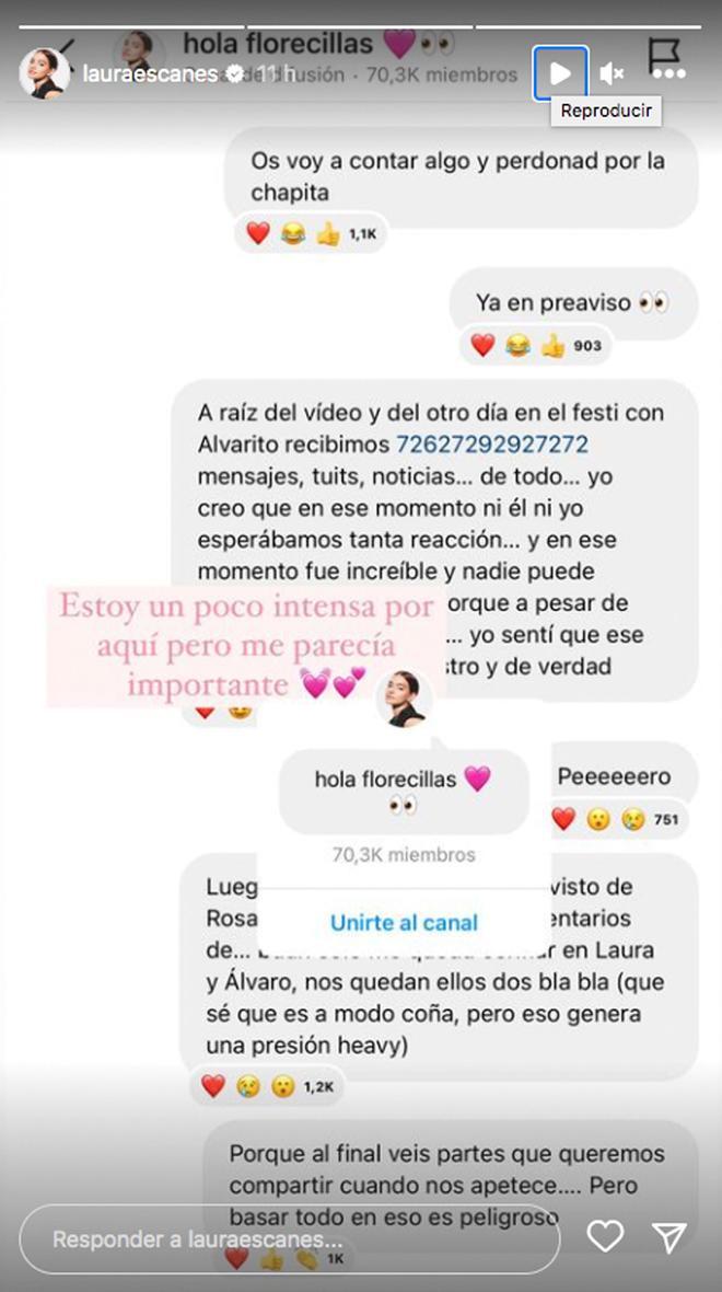 Laura Escanes relaciona su vídeo con Álvaro de Luna y la ruptura de Rosalía y Rauw Alejandro