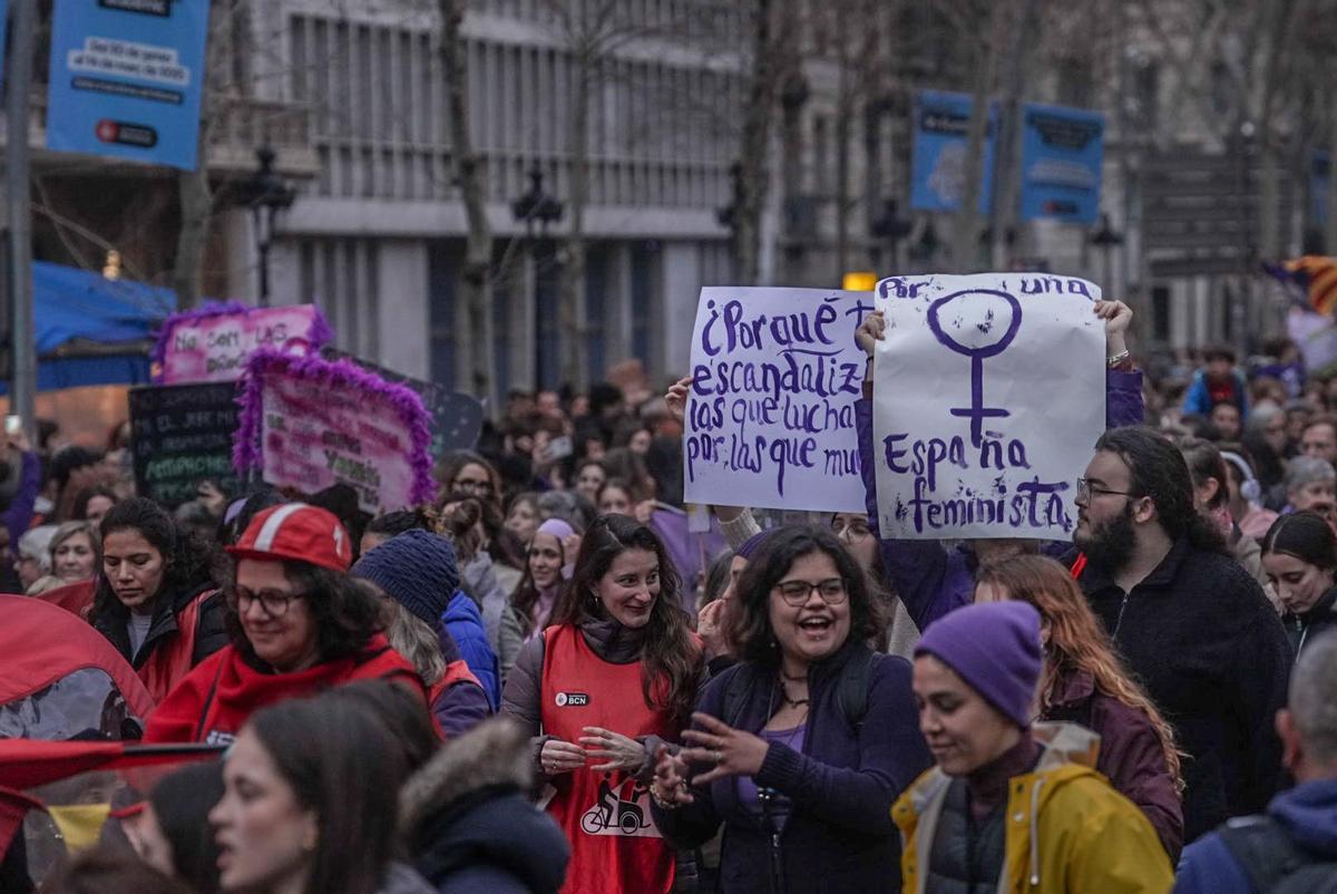 8M en las calles de Barcelona