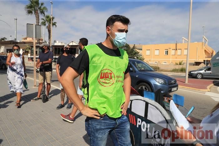 Protesta de policías en La Manga