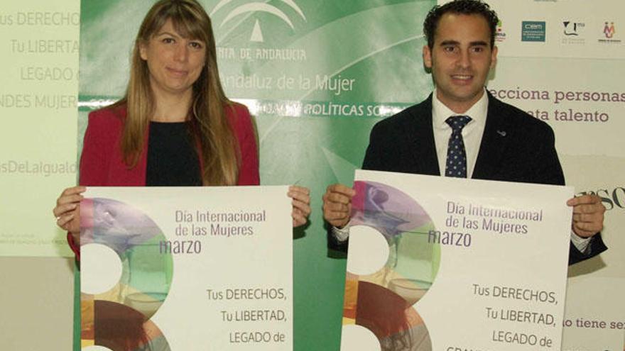 Estefanía Martín y Daniel Pérez durante la presentación.