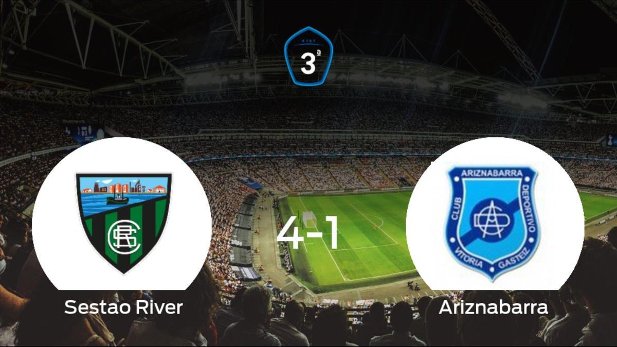 El Sestao River logra una trabajada victoria en casa frente al Ariznabarra (4-1)