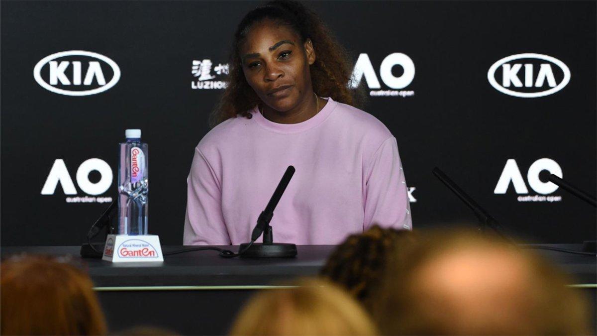 Serena Williams, durante su rueda de prensa