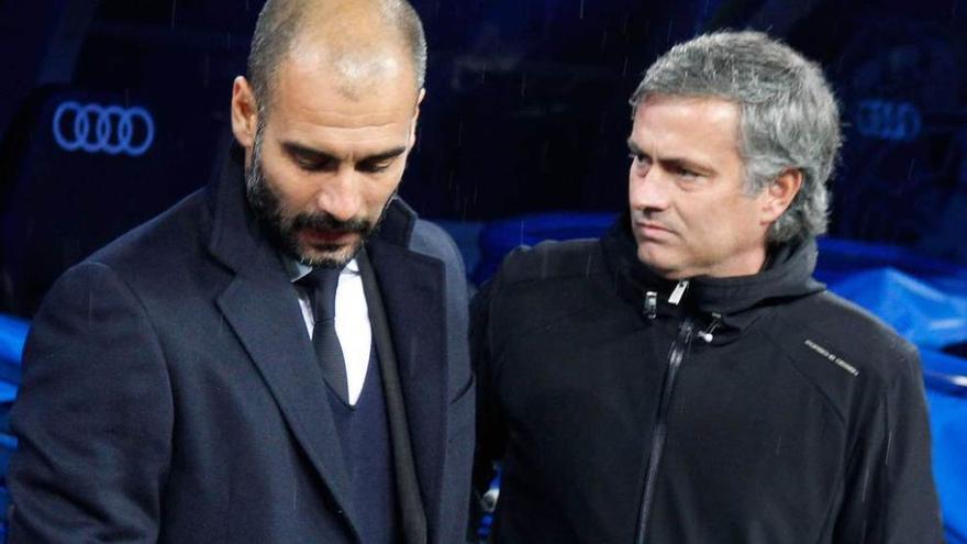 Guardiola y Mourinho, en su etapa como entrenadores del Barcelona y el Real Madrid.