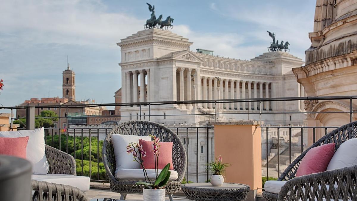 Así es el hotel de Roma desde el que se ven los foros imperiales.