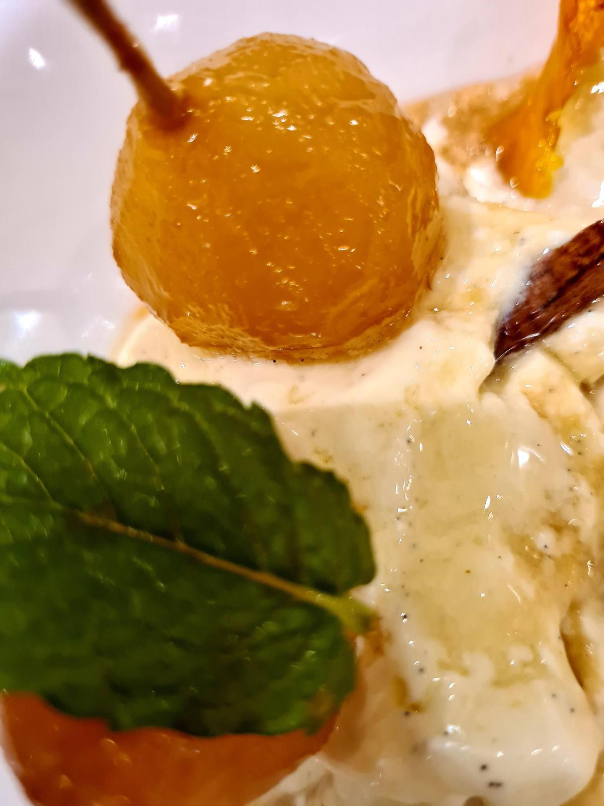 Un postre en el restaurante Solaina, uno de los colaboradores de las jornadas marisqueras.