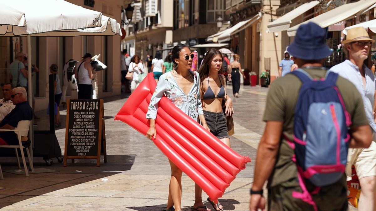 Calor y altas temperaturas en Málaga capital, la primera semana de agosto de 2023.
