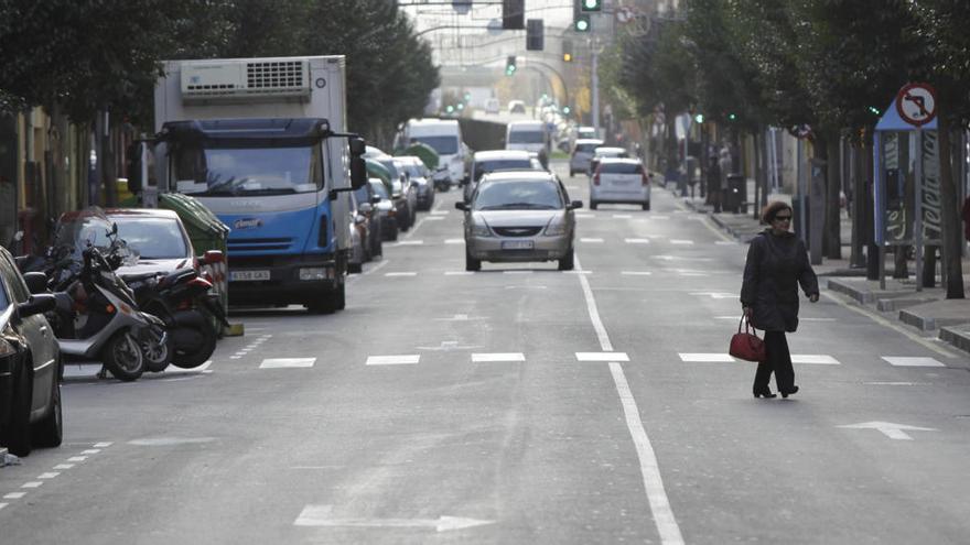 La avenida de Potugal, en Gijón