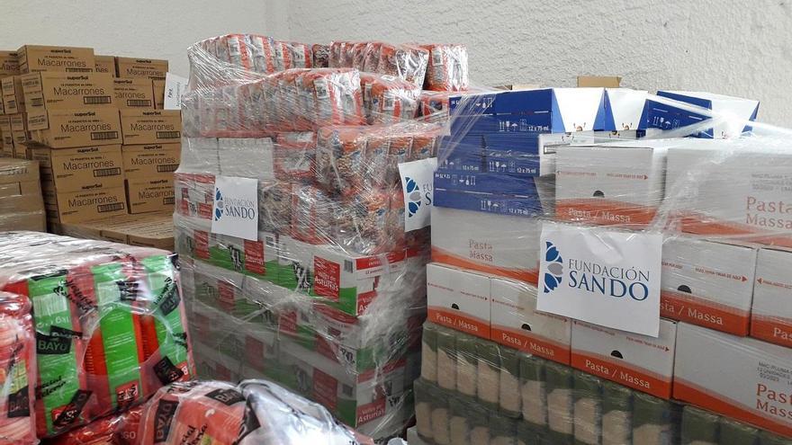 La Fundación Sando dona 15.000 kilos de alimentos durante la pandemia