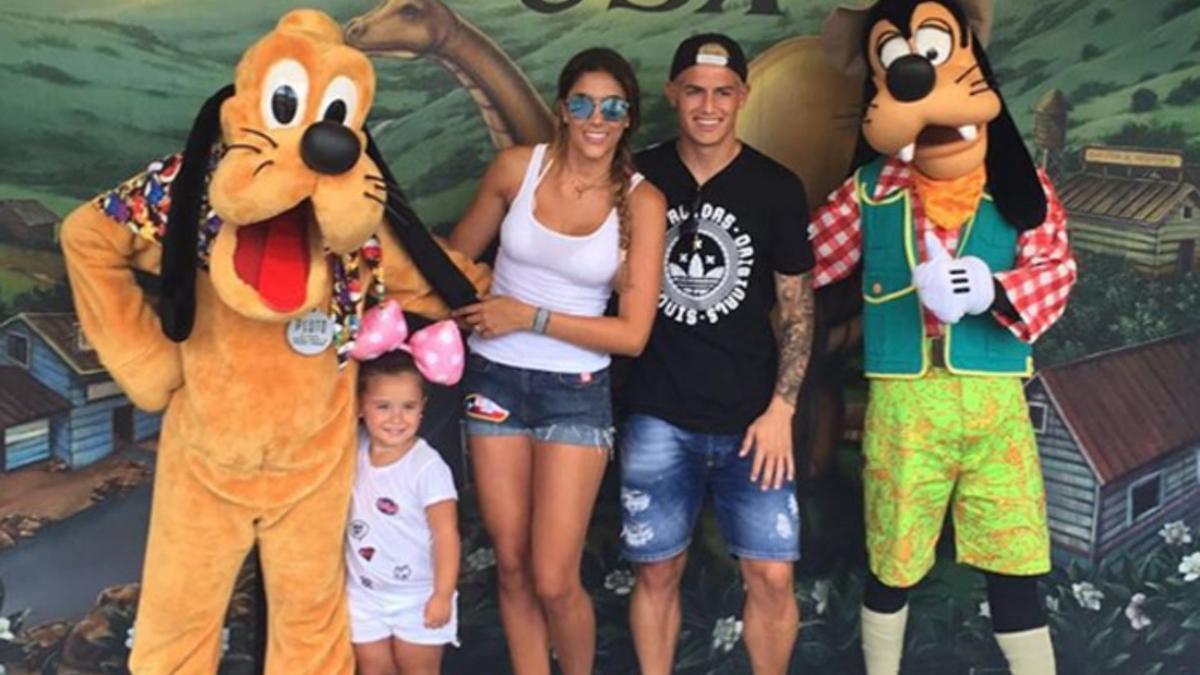 James Rodríguez y su familia, en Estados Unidos