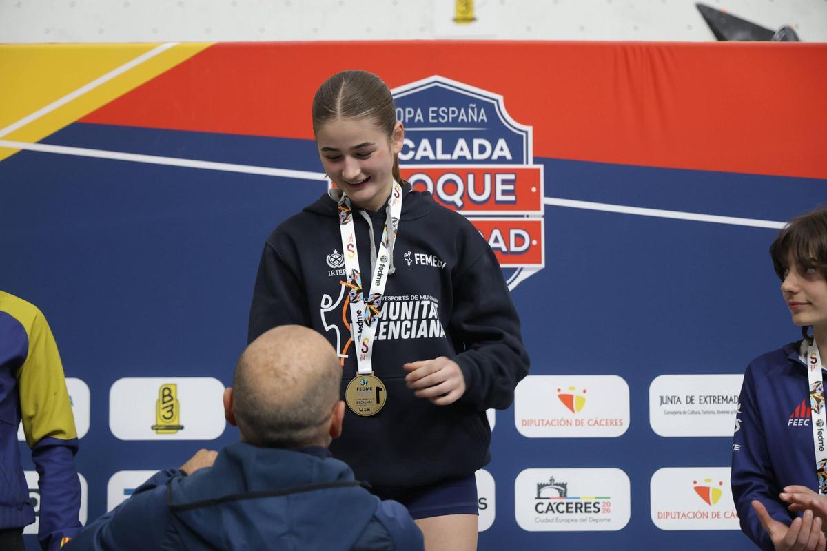 Galería | Podio primera jornada de la Copa de España de Escalada en Cáceres