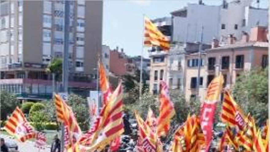 Manifestació del Primer de Maig celebrada l&#039;any passat a Girona.