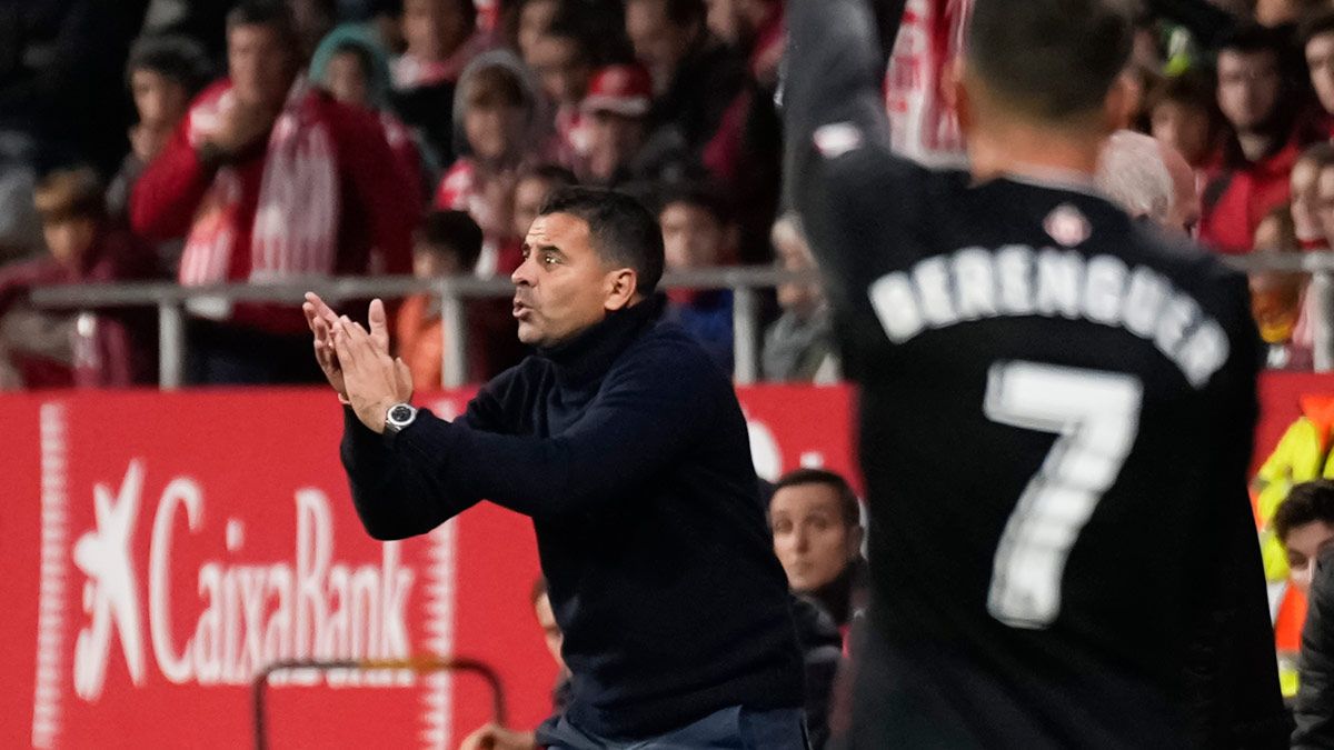 Míchel, durante el partido