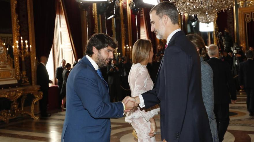 López Miras fue recibido por el Felipe VI en el Palacio Real.