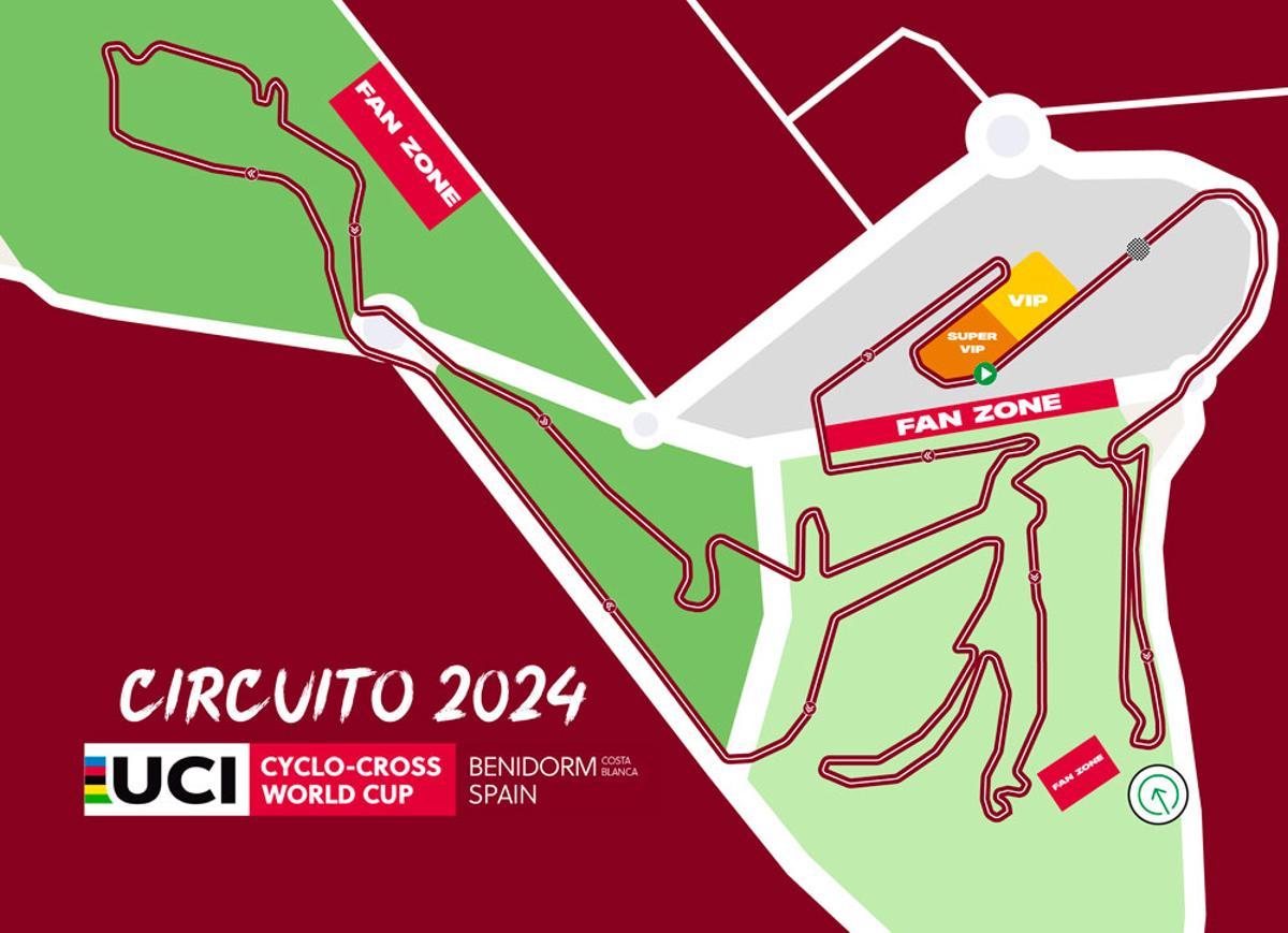 Así será el renovado circuito de la Copa del Mundo de Ciclocross UCI-Benidorm Costa Blanca 2024
