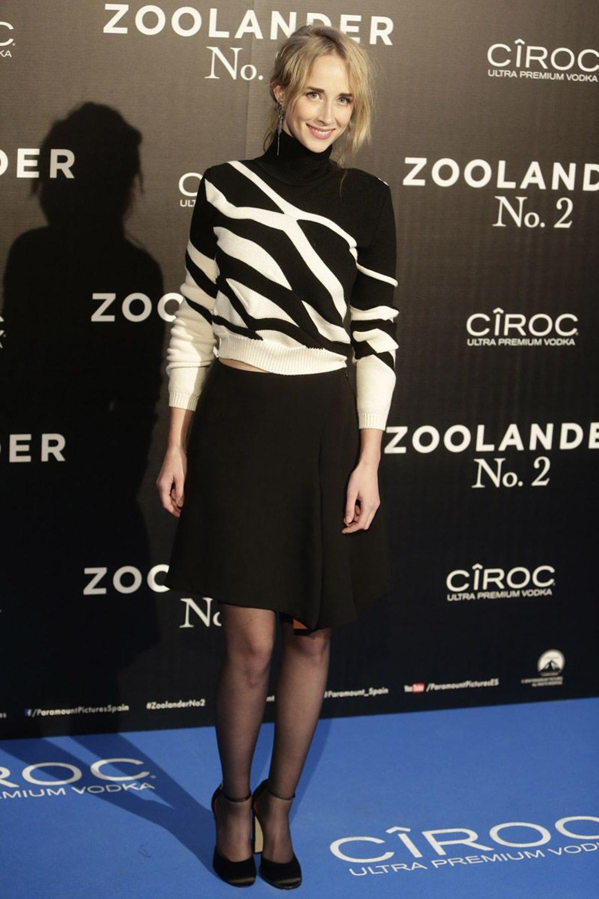 Ingrid García Jonsson, con conjunto de Dior, en el estreno de 'Zoolander 2'