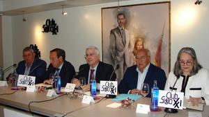 De izquierda a derecha, Lorenzo Ramos, secretario general de UPA; Pedro Barato, presidente de Asaja; José María Barreda, expresidente de Castilla-La Mancha, y Miguel Padilla, secretario general de Coag.