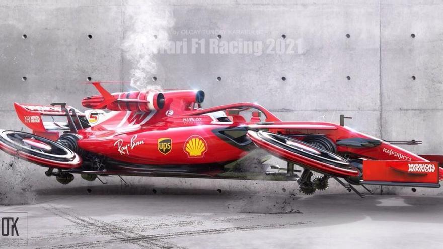 Así podría ser el Ferrari &quot;volador&quot; de Fórmula 1 en el futuro