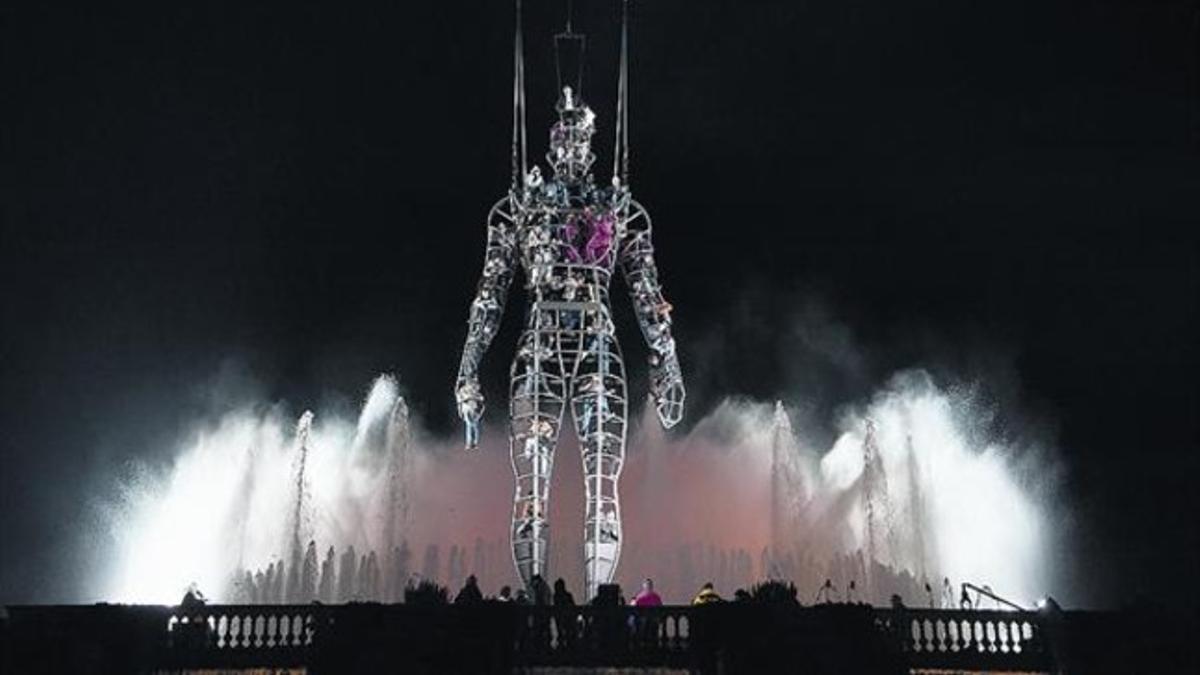 Fiesta de Fin de Año en la Font Màgica de Montjuïc, la pasada Nochevieja.