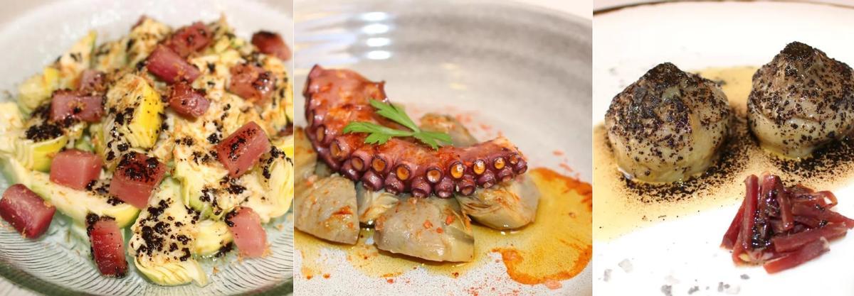 Tres platos de la carta de El Buey.
