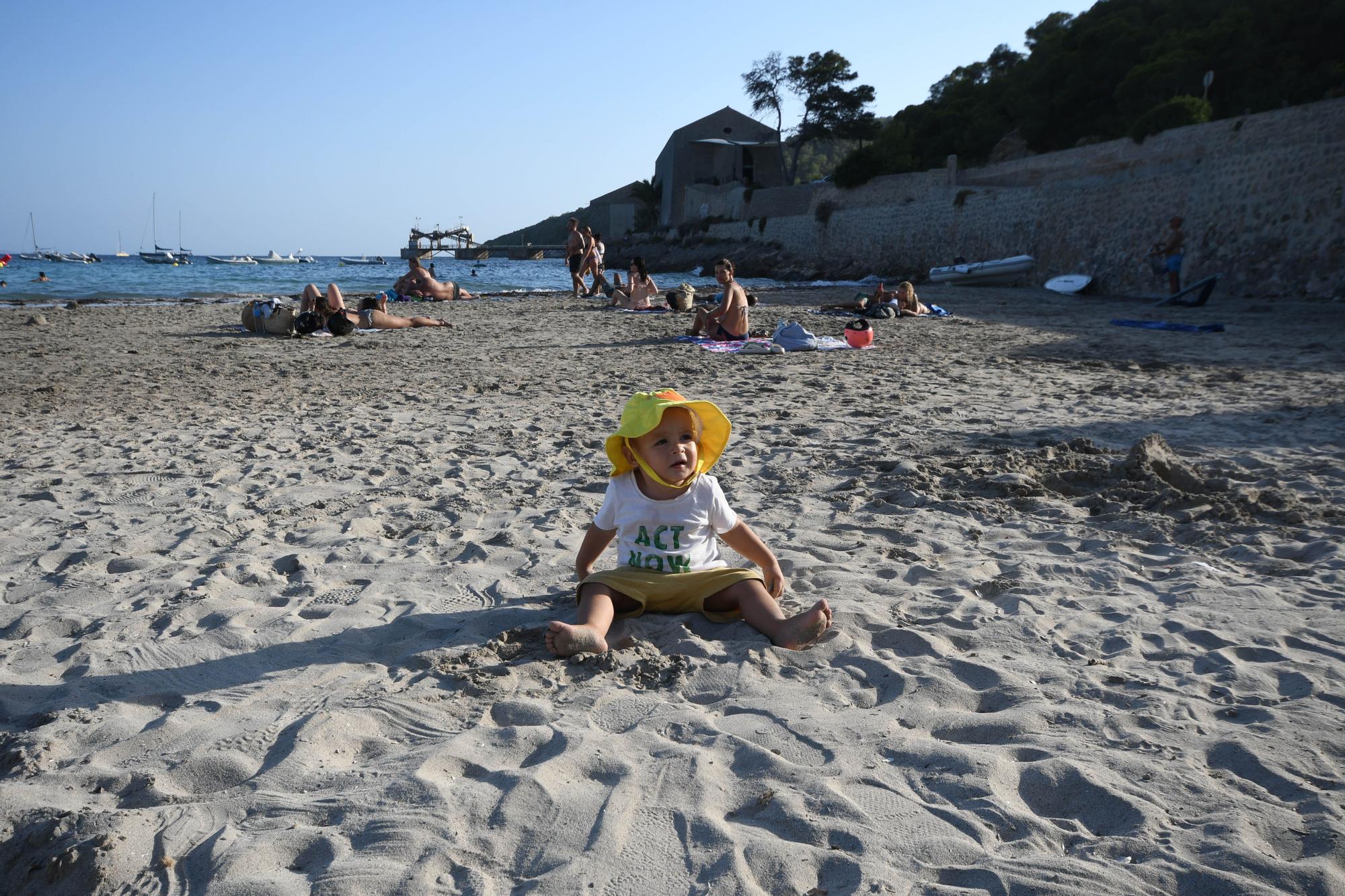 Galería de imágenes de la manifestación en la playa de ses Salines