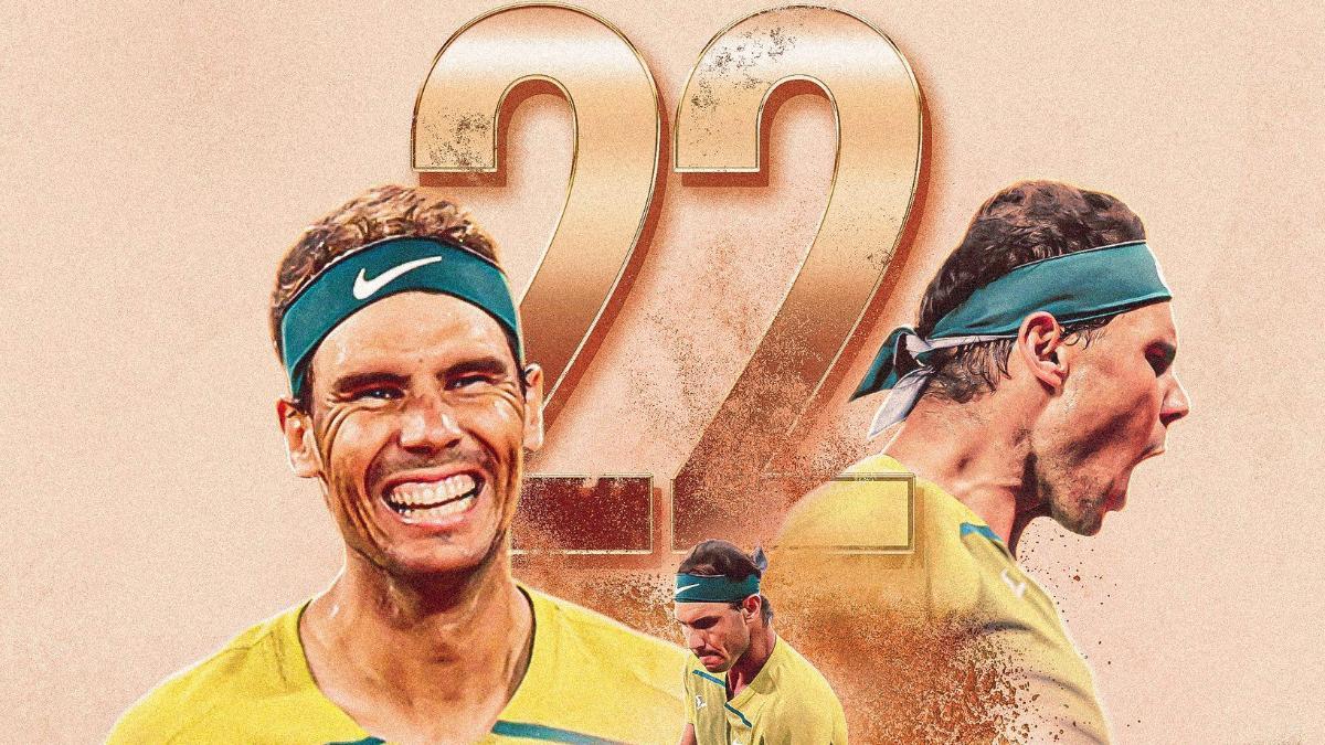 22 Grand Slams para Rafa Nadal