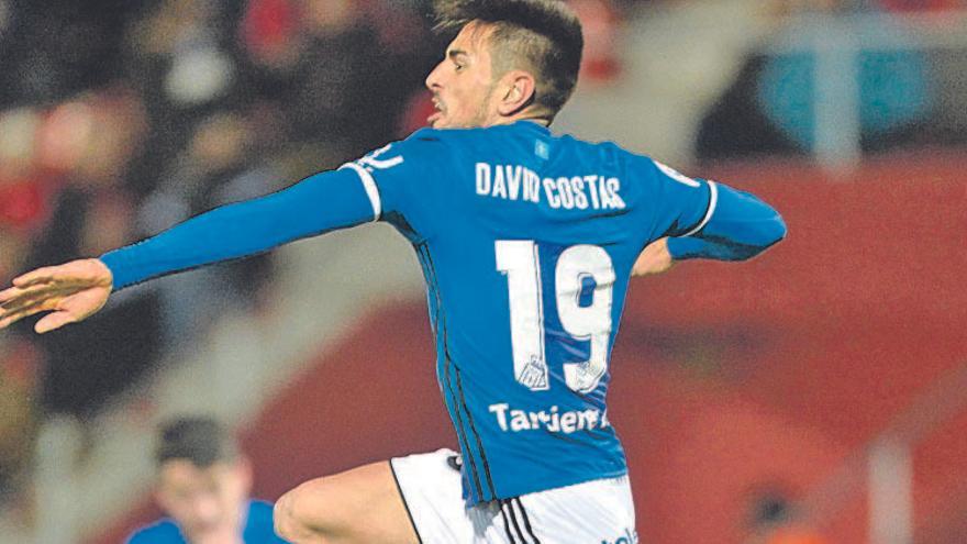 Costas celebra el gol ante el Mirandés