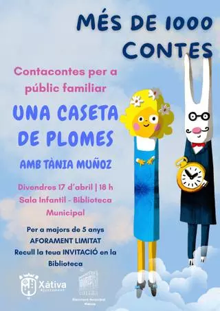 La Biblioteca acoge este viernes la actividad de cuentacuentos familiar «Una caseta de plomes»