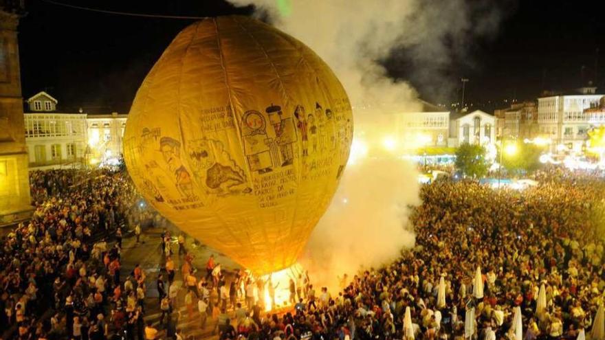 Lanzamiento del globo de Betanzos.