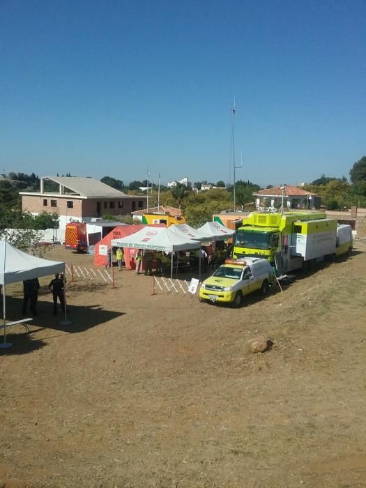 Simulacro de incendio en Benalmádena-Mijas del Infoca