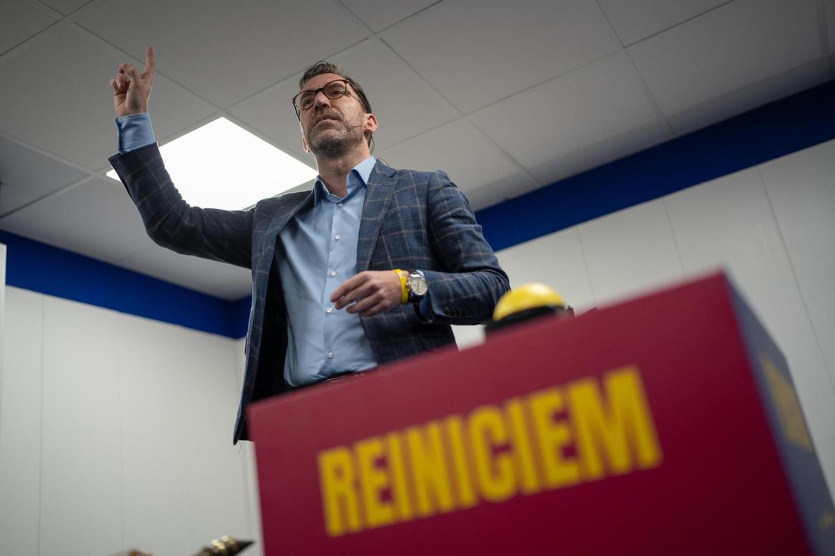 Marc Ciria, a la seva seu electoral.