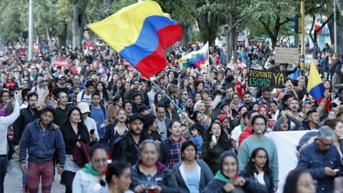 Protestas en Colombia.