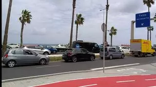 Dos heridos en una colisión en la Avenida Marítima en Las Palmas de Gran Canaria