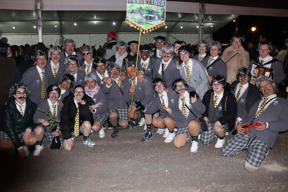 Unha conmparsa nunha edición pasada do Entroido de Sergude.