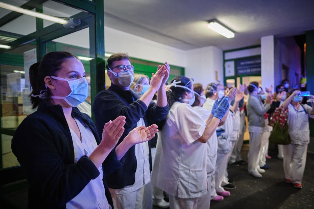 Homenaje a los sanitarios en la Candelaria