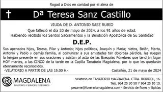 Dª Teresa Sanz Castillo