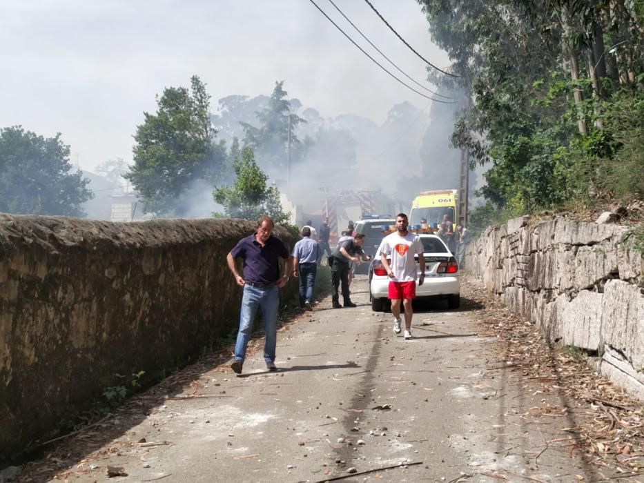 Explosión en un almacén pirotécnico en Tui