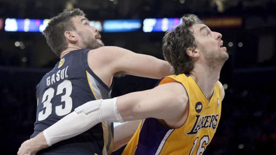 Marc y Pau gasol, hermanos y contrincantes.