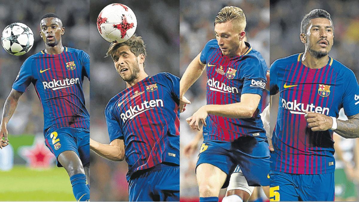 Nelson Semedo, Sergi Roberto, Deulofeu y Paulinho