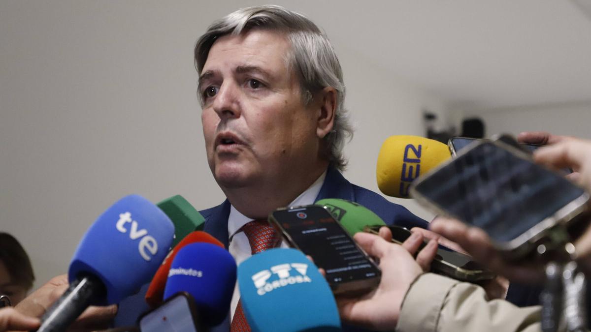 Fernando Sobrón, fiscal jefe de Córdoba, atiende a los medios de comunicación, hoy miércoles.