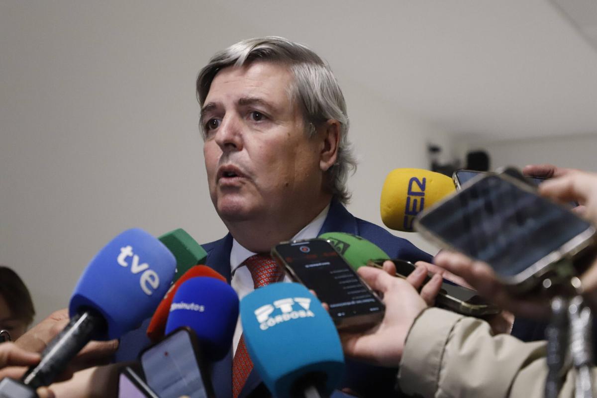 Fernando Sobrón, fiscal jefe de Córdoba, atiende a los medios de comunicación, hoy miércoles.