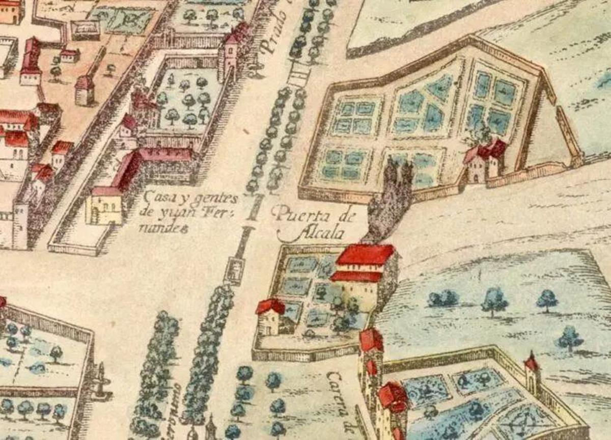El mapa de Antonio Mancelli, datado de 1622, en detalle.