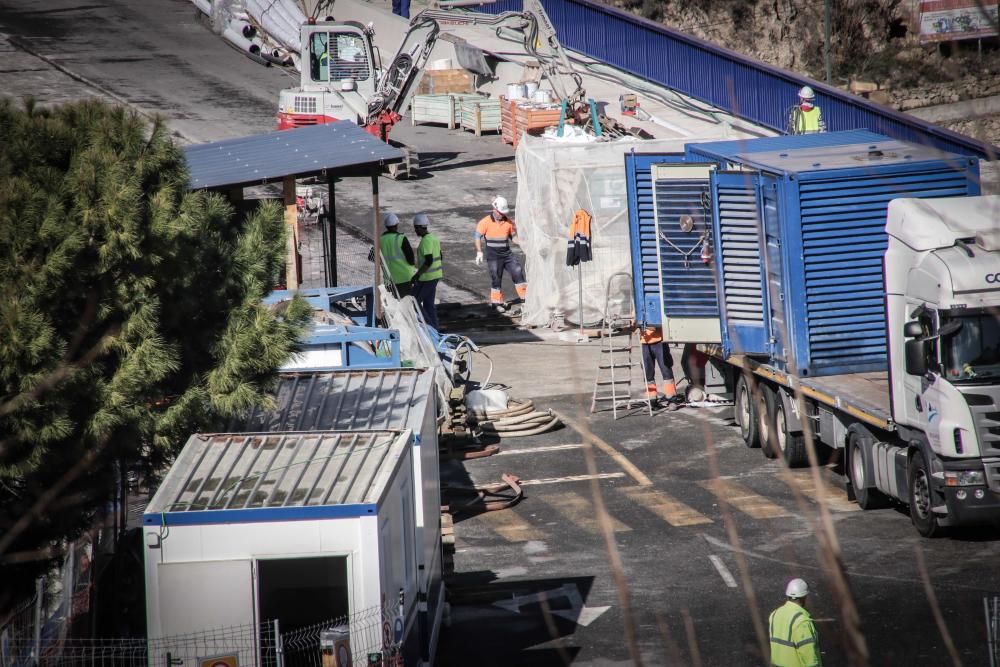 Obras del puente Fernando Reig en Alcoy