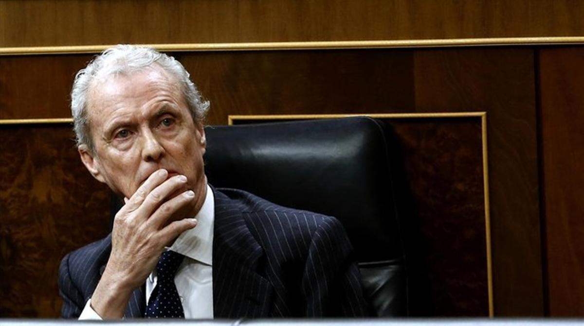 El ministre de Defensa, Pedro Morenés, al Congrés. El ministre de Defensa, Pedro Morenés, al Congrés.