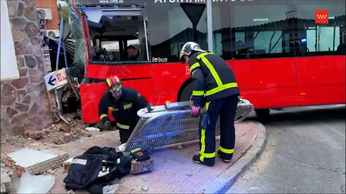 Quince heridos en un accidente de autobús en Valdemoro